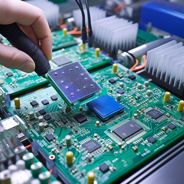 千庫網(wǎng)_PCB制造高新技術工廠QC實驗室對電路板上SMT印刷元件的質量控制和組裝_攝影圖編號19990624